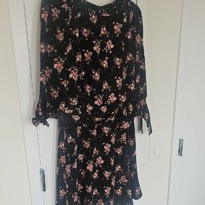 Boutique shop find - Floral Black and Pink Women's Dress